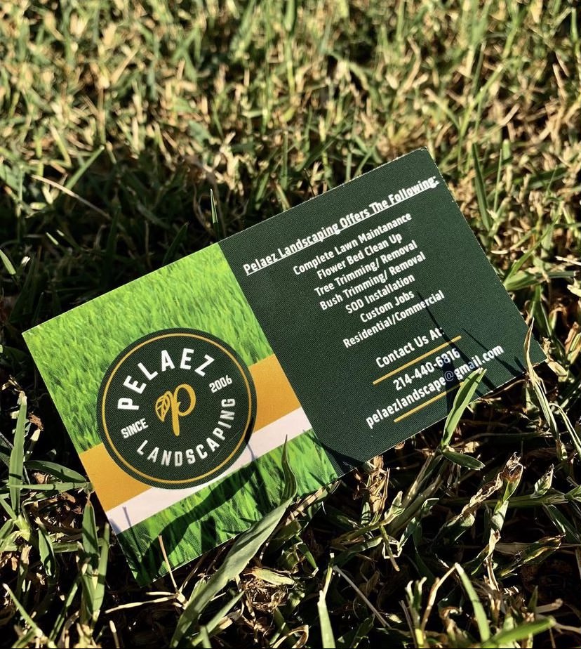 Pelaez Landscaping Business Card